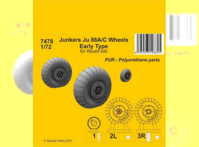 Junkers Ju 88A/C Wheels Early Type (Revell kits)