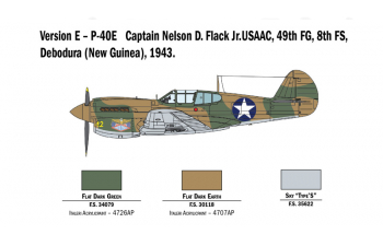 Сборная модель Самолёт P-40 E/K KITTYHAWK