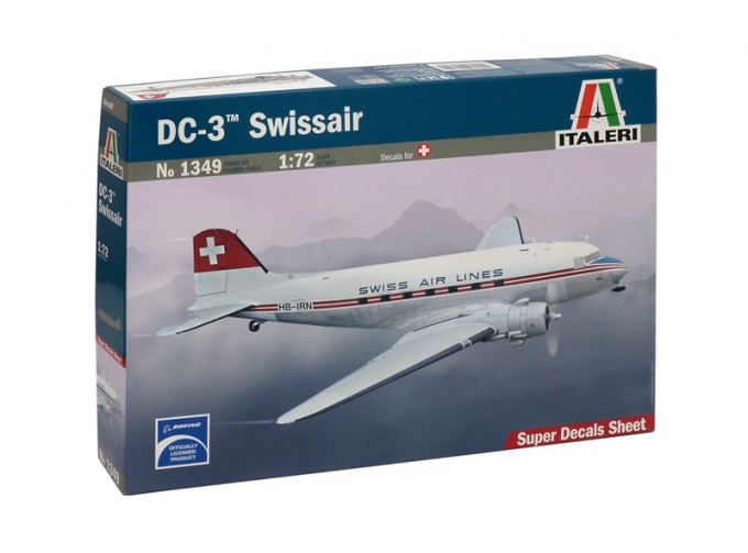 Сборная модель Самолет DC-3 Swissair