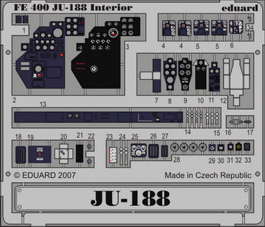 Цветное фототравление для Ju 188E interior S. A.