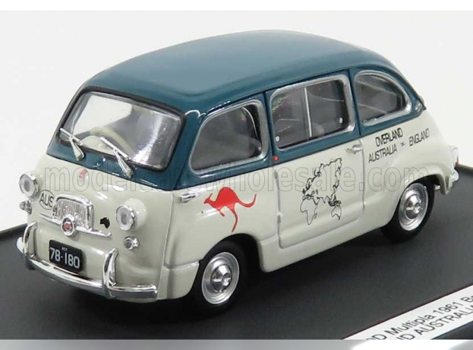 FIAT 600D MULTIPLA (1961) OVERLAND AUSTRALIA - ENGLAND 1969 BRUCE THOMAS - STUART HARPER, WHITE GREEN