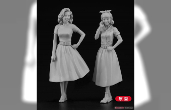 Сборная модель Набор фигур 50's AMERICAN GIRLS FIGURE