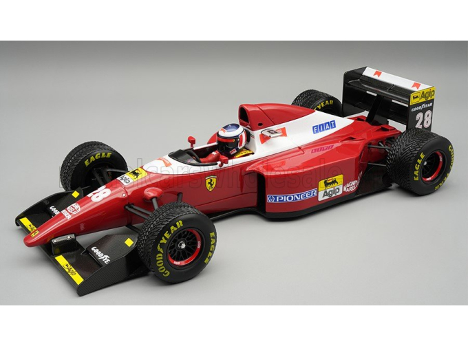 FERRARI F1 F93A Team Scuderia Ferrari №28 European Donington Park GP Rain Tires (with pilot figure) 1993 Gerhard Berger