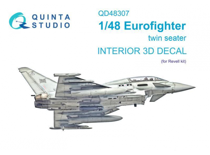 3D Декаль интерьера кабины Eurofighter двухместный (Revell)