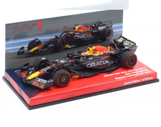 RED BULL F1 Rb19 Team Oracle Red Bull Racing №1 World Champion Winner Bahrain Gp (2023) Max Verstappen, Matt Blue