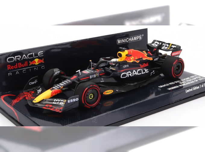 RED BULL F1 Rb18 Team Oracle Red Bull Racing №1 Winner Hungarian Gp World Champion (2022) Max Verstappen, Matt Blue Yellow Red