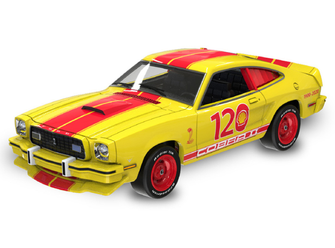 FORD Mustang Cobra II, Shell 120th Anniversary (1976), yellow/red