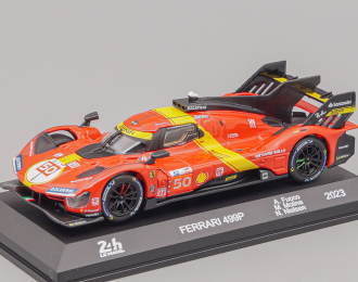 FERRARI 499p 3.0l Turbo V6 Team Ferrari Af Corse №51 Winner 24h Le Mans (2023) Alessandro Pier Guidi - James Calado - Antonio Giovinazzi, red / yellow / black