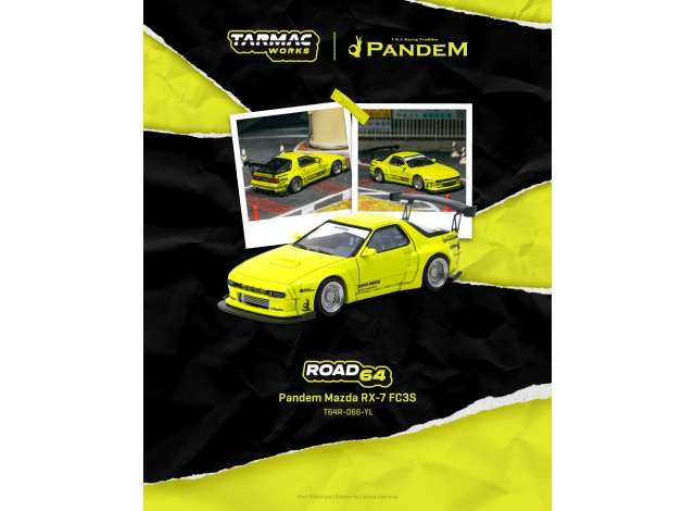 Pandem Mazda RX-7 FC3S, yellow