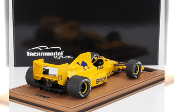 LOTUS F1 101 Team Camel Honda №11 British Gp (1989) Nelson Piquet - Con Vetrina - With Showcase, Yellow
