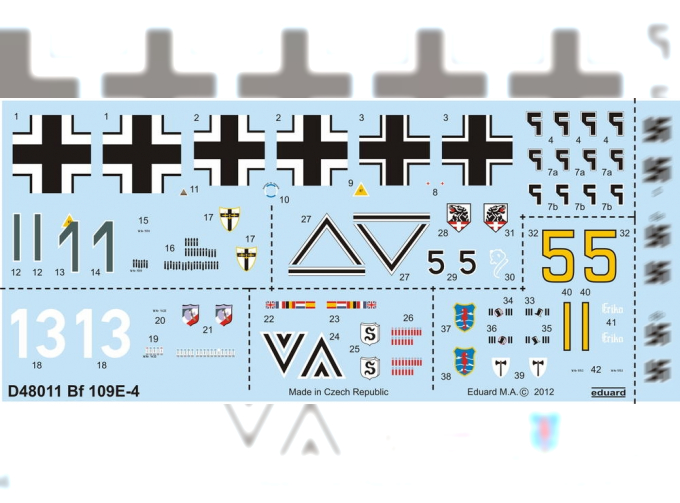 Декаль для Bf 109E-4