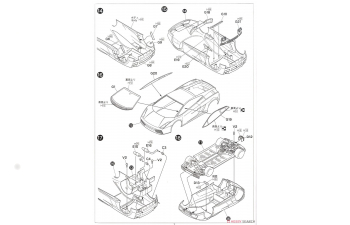 Сборная модель Lamborghini Gallardo SE