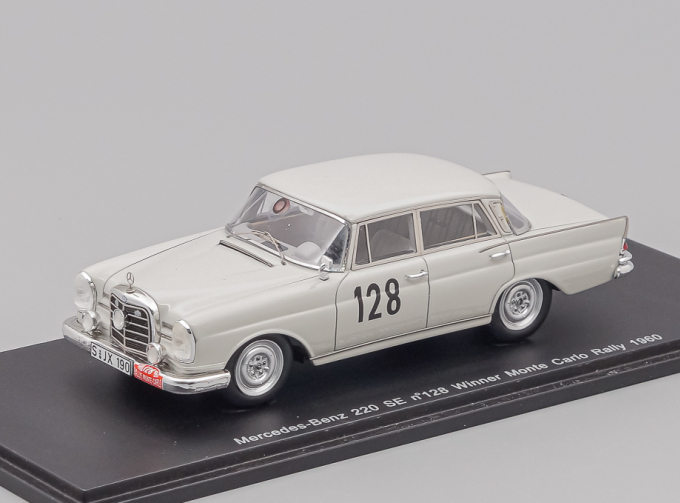 MERCEDES-BENZ 220 SE №128 Winner Rally Monte-Carlo (W.Schock - R.Moll) 1960, grey
