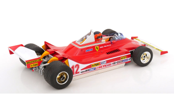 FERRARI F1 312t4 №12 Winner Watkins Glen Gp Usa (with Pilot Figure And Rain Wheels) (1979) Gilles Villeneuve, Red