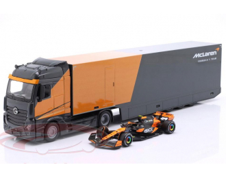 MERCEDES-BENZ Actros 2 Gigaspace transporter with McLAREN MCL38 #4 Lando Norris (2024)