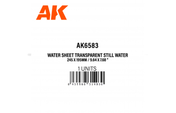 Лист для имитации стоячей воды / Water Sheet Transparent Still Water 245x195mm