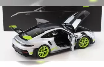 PORSCHE 911 (992) GT3 RS, GT silver metallic / acid green