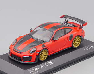 PORSCHE 911 GT2RS 991.2 (2018), red / gold wheels