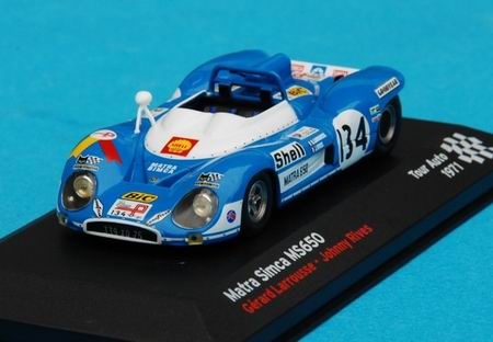 MATRA SIMCA MS650 LARROUSSE Gerard RIVES Johnny Tout Auto 1971, blue