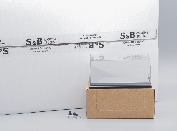 Коробка боксов черный подиум зеркальное покрытие (155 х 90 х 70 мм), 20шт.