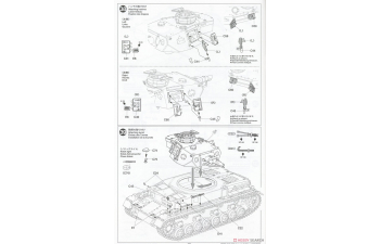 Сборная модель German Tank Panzerkampfwagen IV Ausf.F & Motorcycle Set "North Africa"