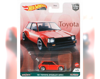 TOYOTA Starlet KP61 1981, red