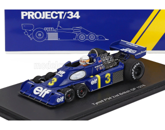 TYRRELL F1 P34 Elf 6-wheels №3 2nd British Gp (1976) Jody Scheckter, Blue Yellow