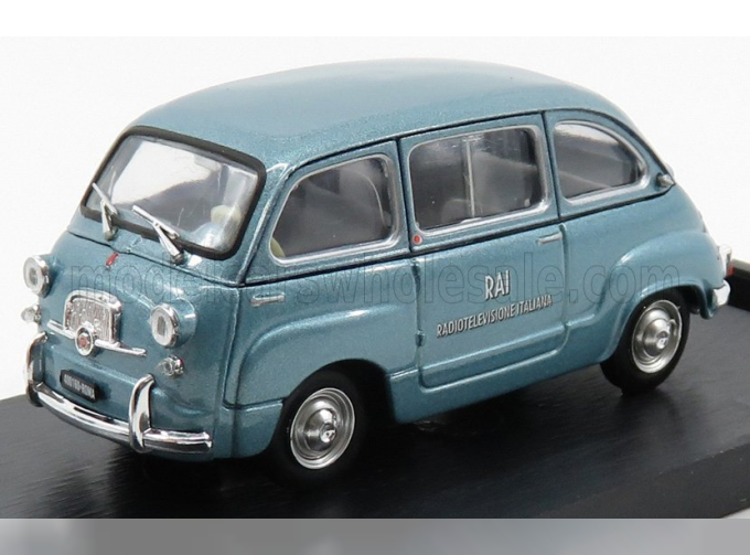 FIAT 600D MULTIPLA RAI RADIOTELEVISIONE ITALIANA (1960), LIGHT BLUE MET