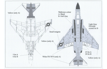 Декаль для F-4J Phantom-II VF-74, без тех. надписей