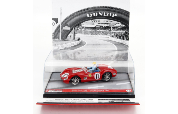 FERRARI 250tr Testarossa 3.0l V12 Spider Team Scuderia Ferrari Spa №11 Winner 24h Le Mans (1960) With Olivier Gendebien Figure, Red
