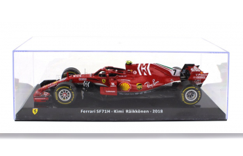 FERRARI F1 Sf71h №7 Season (2018) Kimi Raikkonen - Con Vetrina - With Showcase, Red
