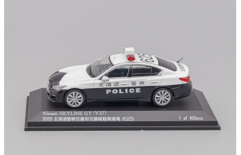 NISSAN Skyline GT (V37) 2020 Hokkaido Police Vehicle (625), white / black