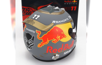 SCHUBERTH HELMET F1 Casco Helmet Red Bull Rb18 Team Oracle Red Bull Racing N11 Brazilian Gp 2022 Sergio Perez, Matt Grey Yellow