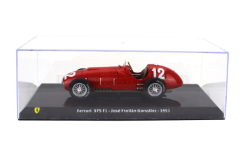 FERRARI F1 375 №12 Season 1951 Jose Froilan Gonzalez - Con Vetrina - With Showcase, Red