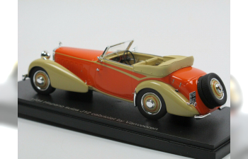 Hispano-Suiza J12 Cabriolet by VanVooren 1934, open roof (orange / beige)