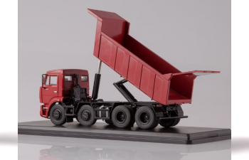 Камский грузовик 6540 8х4 самосвал ранний, темно-красный