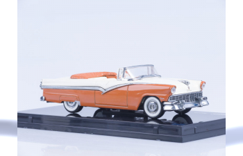 FORD Fairlane Open Convertible (1956), mandarin orange / colonial white