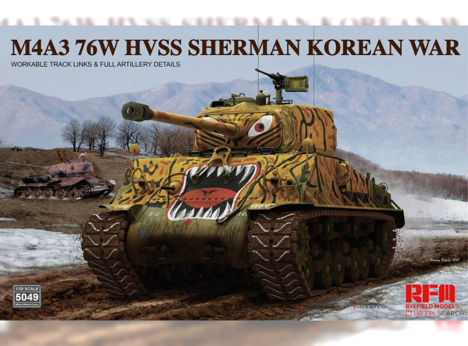 Сборная модель Танк M4A3 76W HVSS Sherman Korean War