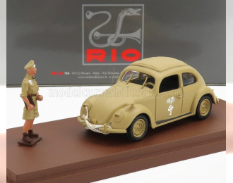 VOLKSWAGEN Beetle Maggiolino Africa Korps (1941) - With Rommel Figure, Military Sand