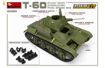 Сборная модель Советский танк Т-60 Весна 1942, с интерьером