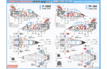 Сборная модель USAF Star Fighter F-104 & TF-104