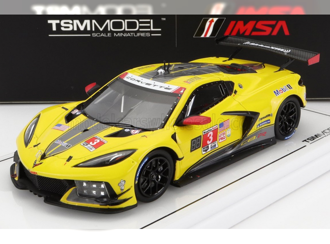 CHEVROLET C8.r 5.5l V8 Team Corvette Racing №3 Imsa 24h Daytona N.catsburg - A.garcia - J.taylor (2022), Yellow Grey