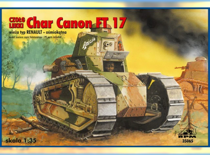 Сборная модель Light Tank Char Canon FT 17