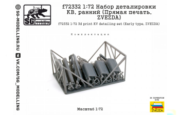 Набор деталировки КВ, ранний (Прямая печать, ZVEZDA)