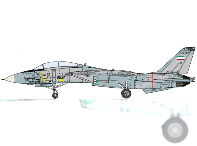 Сборная модель Самолет F-14A TOMCAT "IRANIAN AIR FORCE"