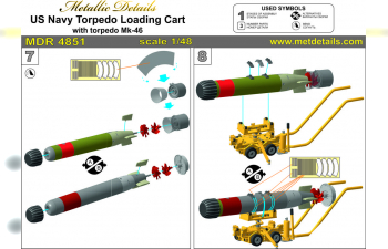 Сборная модель Погрузочная тележка УСН с торпедой Мк-46