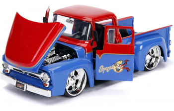 FORD F-100 Truck (1952), красный с синим, с фигуркой Супергерл