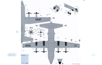 Сборная модель aмериканский военный самолёт Lockheed C-130 Hercules (2 в 1)