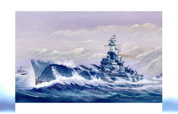 Сборная модель Американский линейный корабль BB-60 USS Alabama