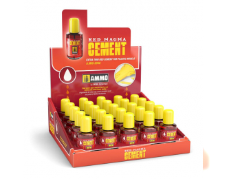 Red Magma Cement DISPLAY (25 Jars Red Magma Cement 30mL) – Discount Included